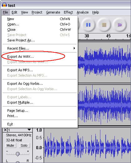 converting aac files to mp3 using audacity