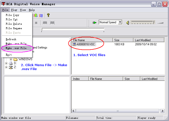 RCA Digital Voice Manager